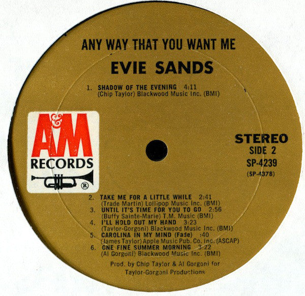 Sands, Evie - Any Way That You Want Me (VG)
