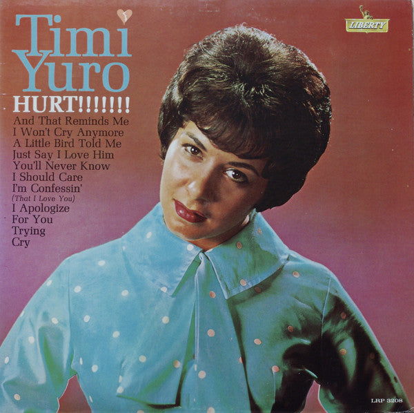 Timi Yuro : Hurt!!!!!!! (LP, Album, Mono, Ind)