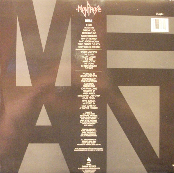 Montrose (2) : Mean (LP, Album)