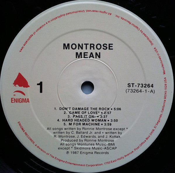Montrose (2) : Mean (LP, Album)