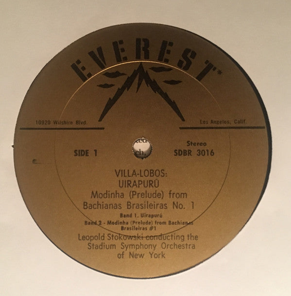 Villa-Lobos* / Prokofiev* - Leopold Stokowski, The Stadium Symphony Orchestra Of New York : Uirapurú + Modinha (From Bachianas Brasileiras No. 1)  / Cinderella (Ballet Suite) (LP, Album, RP)