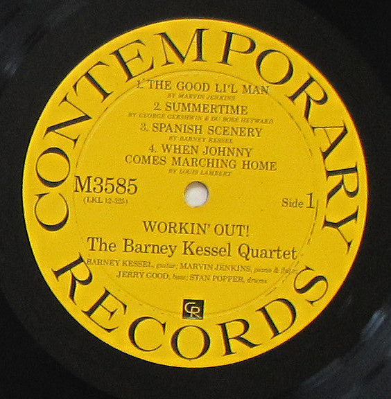 The Barney Kessel Quartet : Workin' Out (LP, Album, Mon)