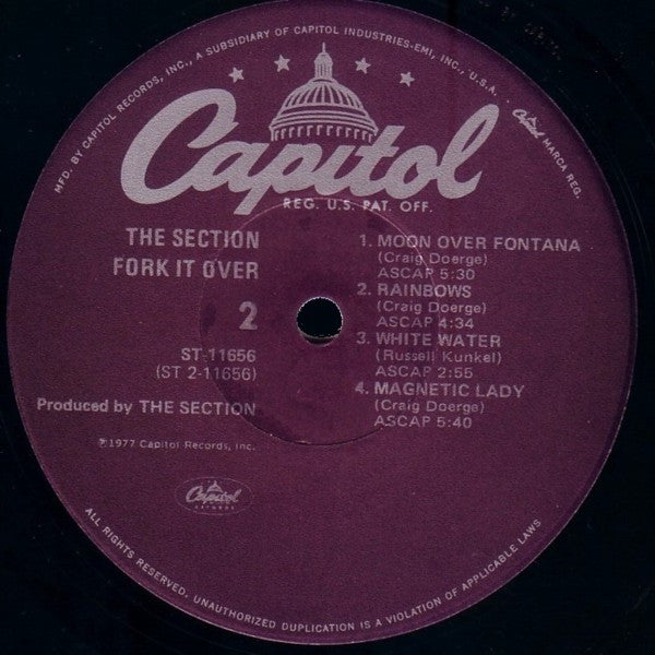 The Section : Fork It Over (LP, Album)