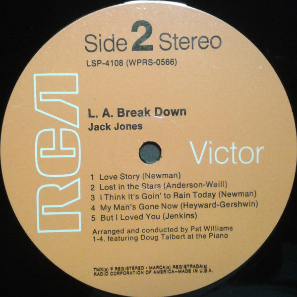 Jack Jones : L. A. Break Down (LP)