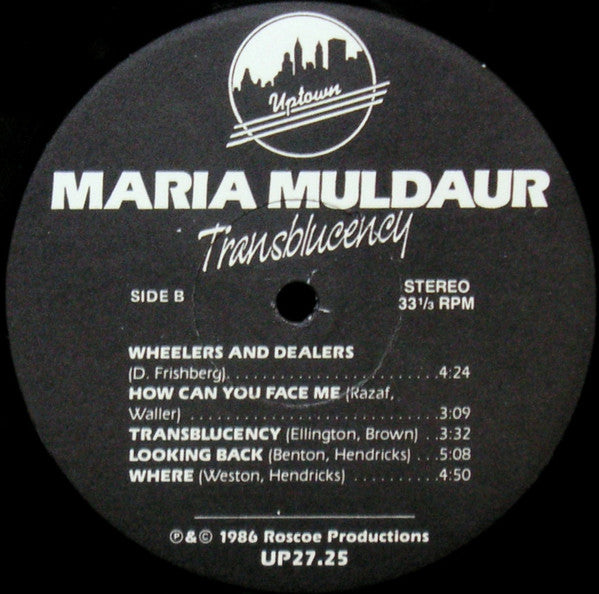 Maria Muldaur : Transblucency (LP, Album)