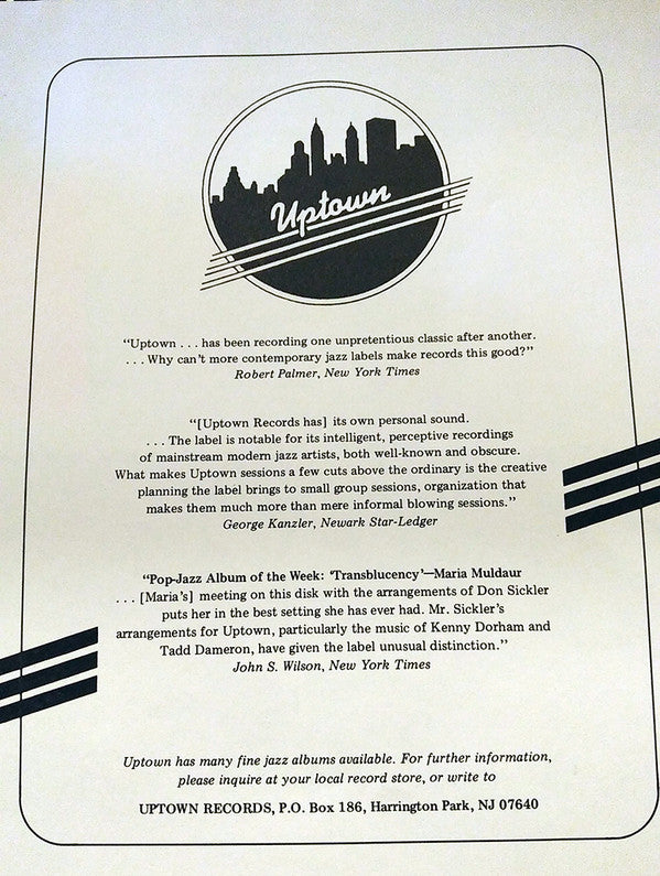 Maria Muldaur : Transblucency (LP, Album)