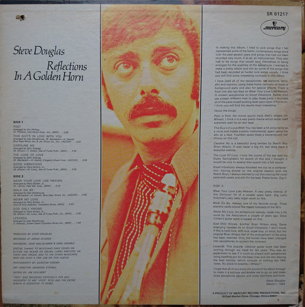 Steve Douglas : Reflections In A Golden Horn (LP, Album)