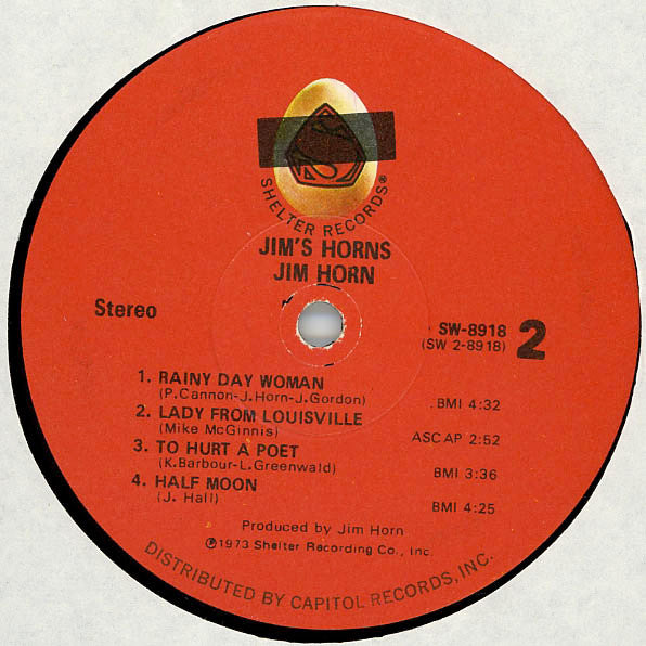 Jim Horn : Jim's Horns (LP, Album)