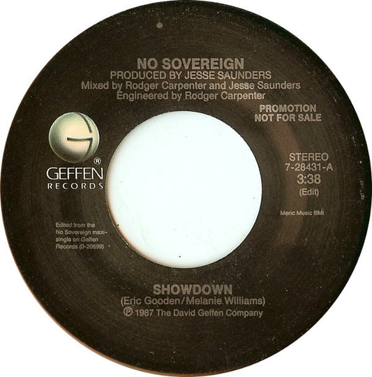No Sovereign : Showdown (7", Promo)
