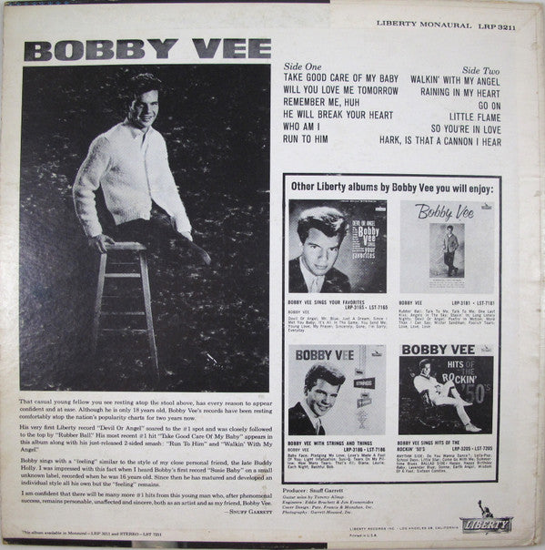 Bobby Vee : Take Good Care Of My Baby (LP, Album)