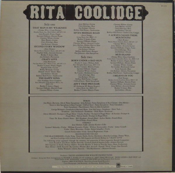Rita Coolidge : Rita Coolidge (LP, Album)