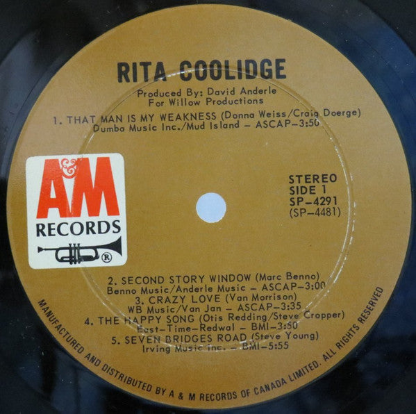 Rita Coolidge : Rita Coolidge (LP, Album)
