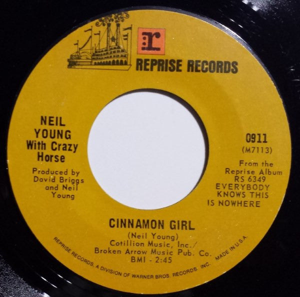 Neil Young With Crazy Horse : Cinnamon Girl (7", Single)