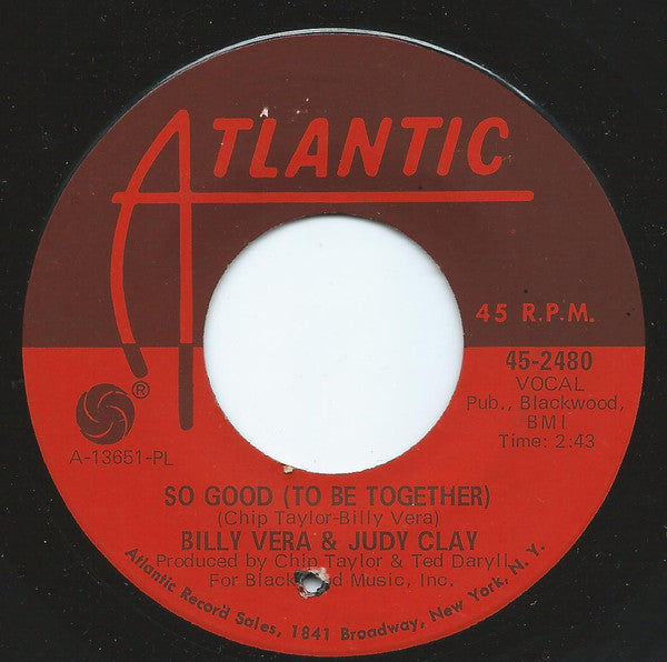 Billy Vera & Judy Clay : Country Girl - City Man / So Good (To Be Together) (7", PL )