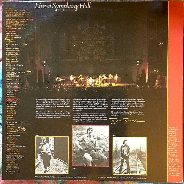 Tom Rush : New Year, Live at Symphony Hall (LP, Album)