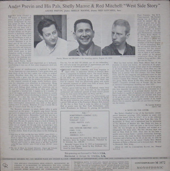 André Previn And His Pals* : West Side Story (LP, Album, Mono)