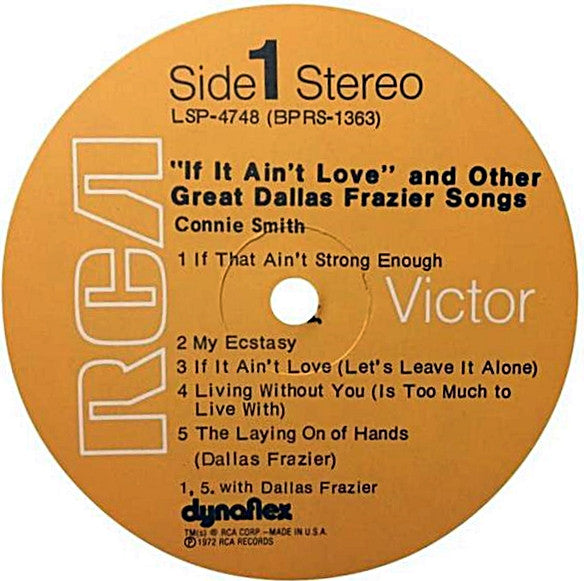Connie Smith : If It Ain't Love And Other Great Dallas Frazier Songs (LP, Album)