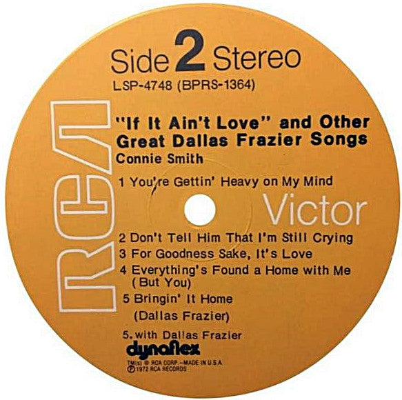 Connie Smith : If It Ain't Love And Other Great Dallas Frazier Songs (LP, Album)