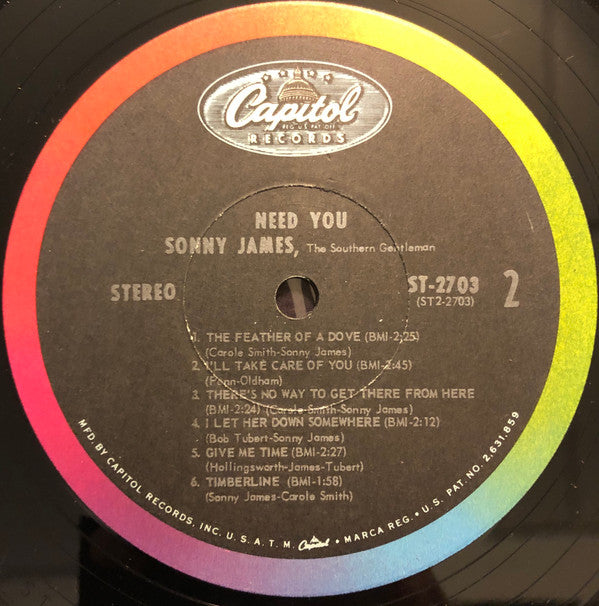 Sonny James And The Southern Gentlemen : Need You (LP, Album)