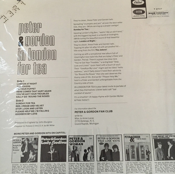 Peter & Gordon : In London For Tea (LP, Album, Mono, Los)