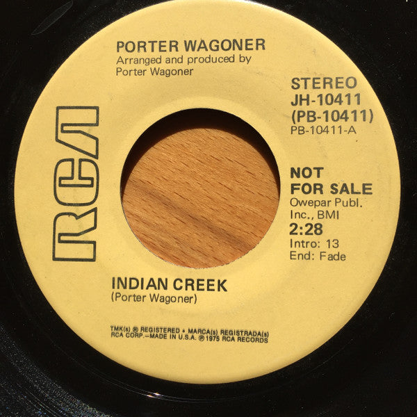 Porter Wagoner : Indian Creek (7", Promo)