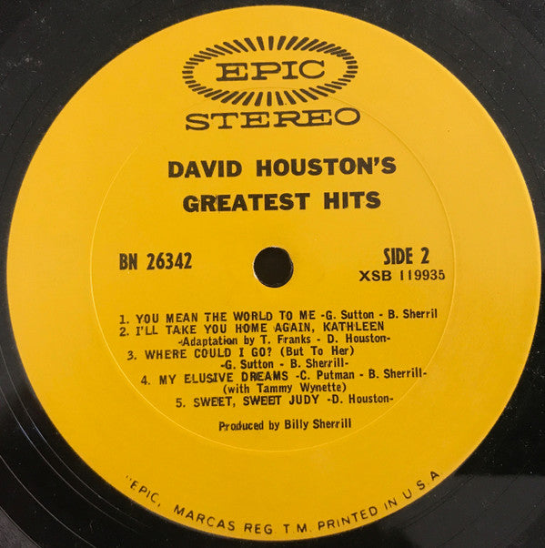 David Houston : David Houston's Greatest Hits (LP, Comp)