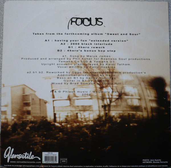 Phil Asher Presents Focus : Having Your Fun (12")