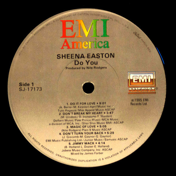 Sheena Easton : Do You (LP, Album)