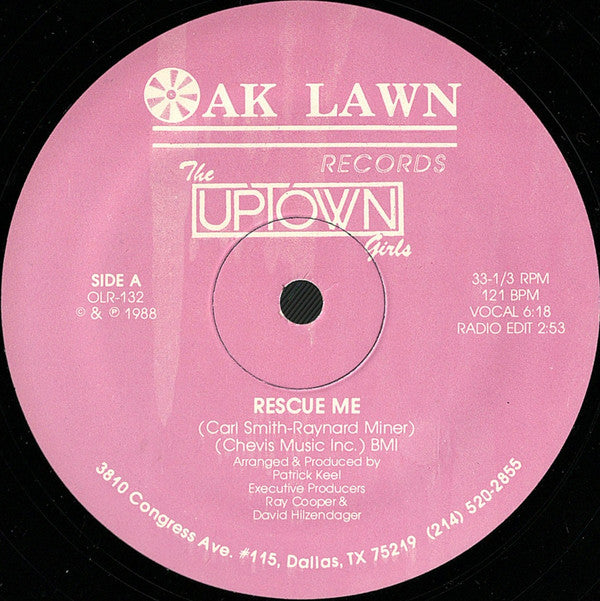 The Uptown Girls : Rescue Me (12", Single)