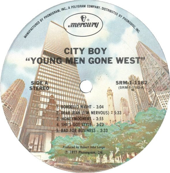 City Boy : Young Men Gone West (LP, Album, Ter)