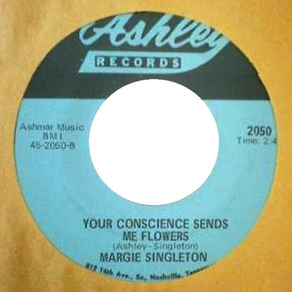 Margie Singleton : Wandering Mind / Your Conscience Sends Me Flowers (7", Single)