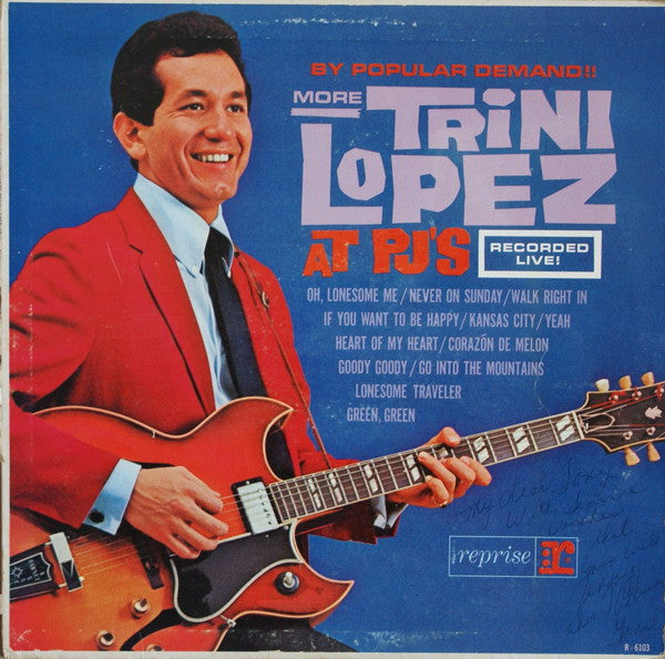 Trini Lopez : By Popular Demand More Trini Lopez At P.J.'s (LP, Album, Mono)