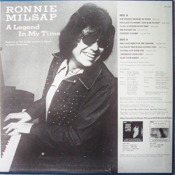 Ronnie Milsap : A Legend In My Time (LP, Album, Ind)