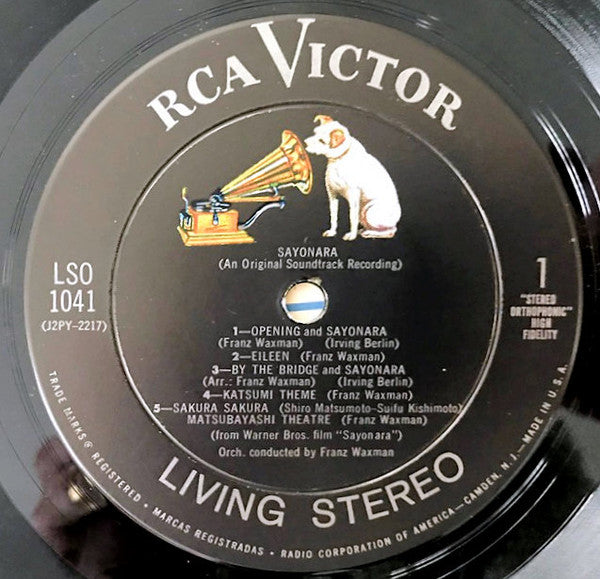 Franz Waxman : Sayonara:  An Original Soundtrack Recording (LP, Album)