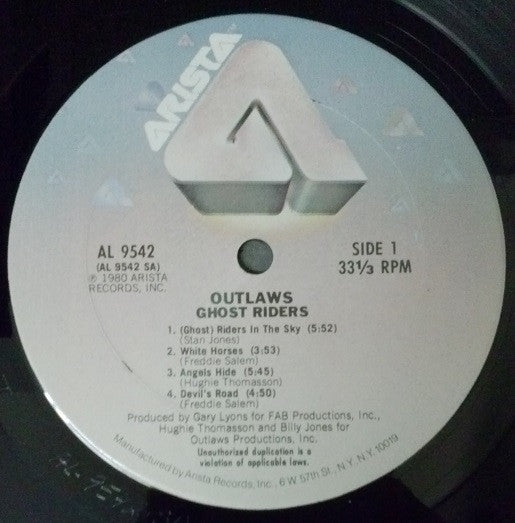 Outlaws : Ghost Riders (LP, Album, Ter)