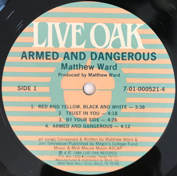 Matthew Ward (2) : Armed & Dangerous (LP, Album)