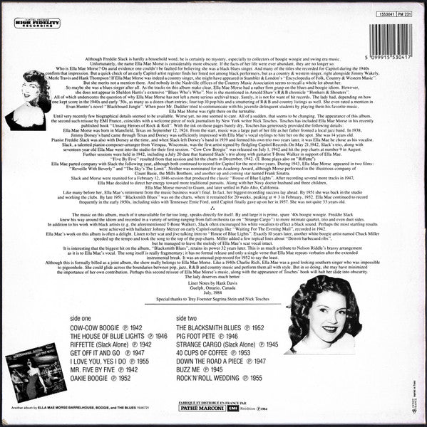 Ella Mae Morse / Freddie Slack : The Hits Of (LP, Comp, Mono, RE)