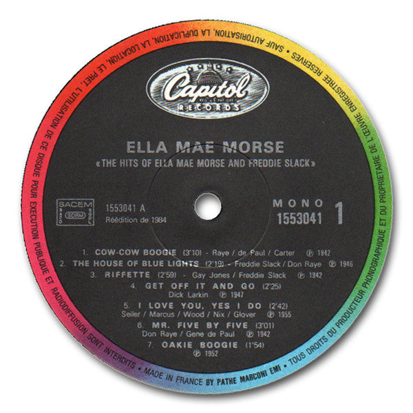 Ella Mae Morse / Freddie Slack : The Hits Of (LP, Comp, Mono, RE)