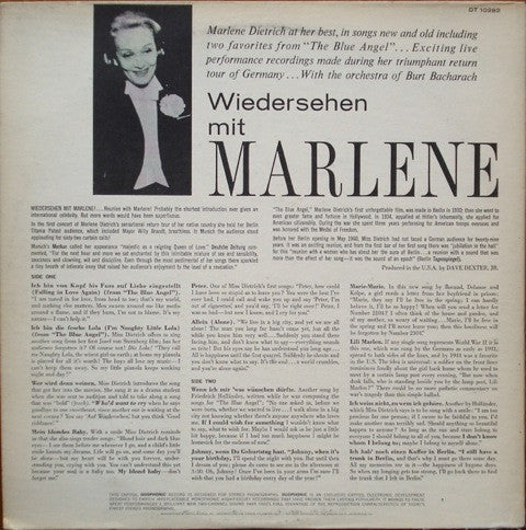 Marlene Dietrich : Wiedersehen Mit Marlene (LP, Duo)