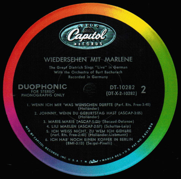 Marlene Dietrich : Wiedersehen Mit Marlene (LP, Duo)