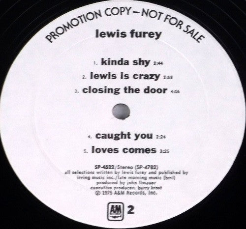 Lewis Furey : Lewis Furey (LP, Album, Promo)