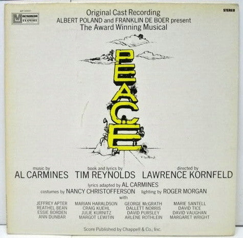 Al Carmines : Peace - Original Cast Recording (LP, Album, Gat)