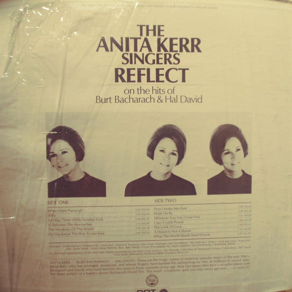 Anita Kerr Singers* : The Anita Kerr Singers Reflect On The Hits Of Burt Bacharach & Hal David (LP, Album)