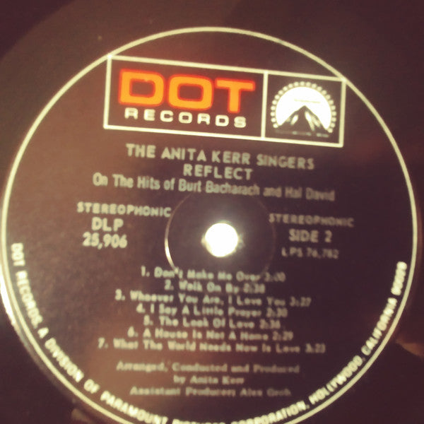 Anita Kerr Singers* : The Anita Kerr Singers Reflect On The Hits Of Burt Bacharach & Hal David (LP, Album)