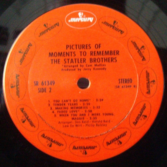 The Statler Brothers : Pictures Of Moments To Remember (LP, Album)