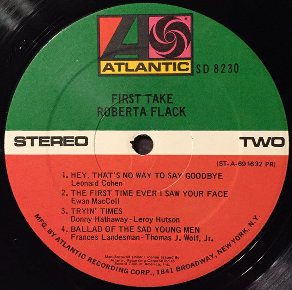 Roberta Flack : First Take (VG) – Square Cat Vinyl