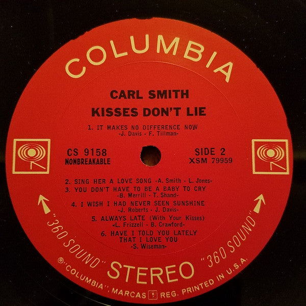 Carl Smith (3) : Kisses Don't Lie (LP, San)