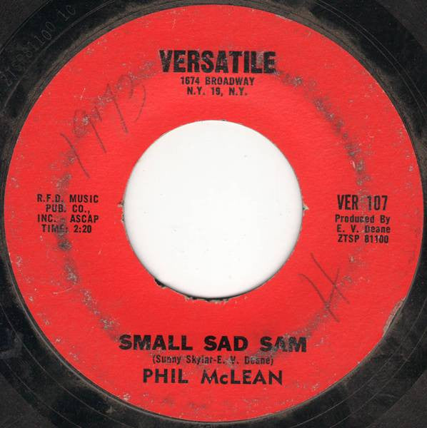 Phil McLean : Small Sad Sam / Chicken (7", Single, Styrene, Ter)