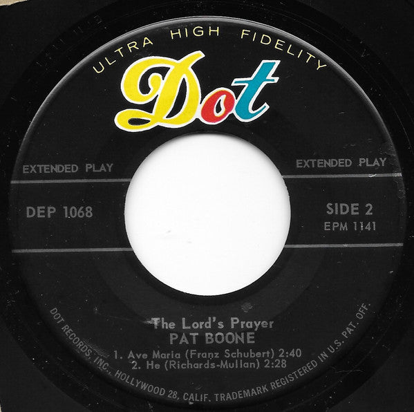 Pat Boone : The Lord's Prayer (7", EP)