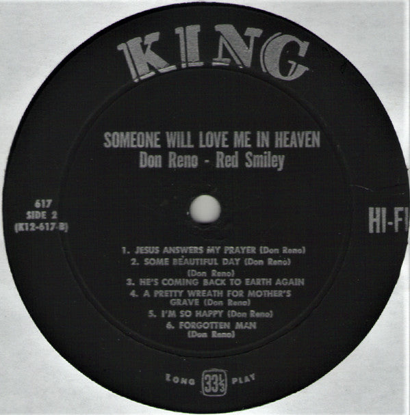 Don Reno And Red Smiley* : Someone Will Love Me In Heaven (LP, Album, Mono)